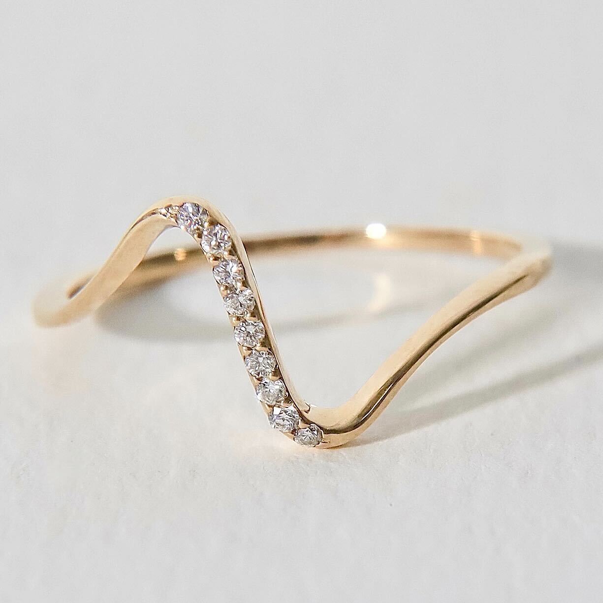 Diamond Curve Ring