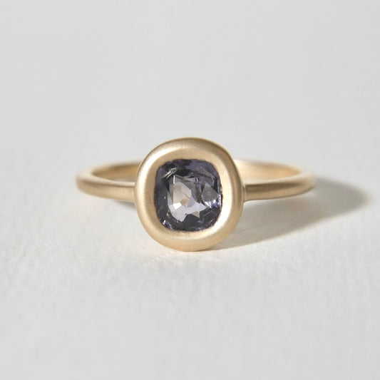 Silky Satin Grey Spinel Ring