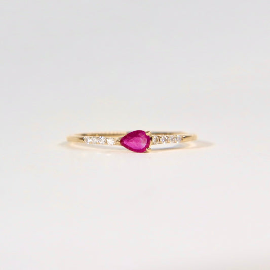 Ruby Drop Ring