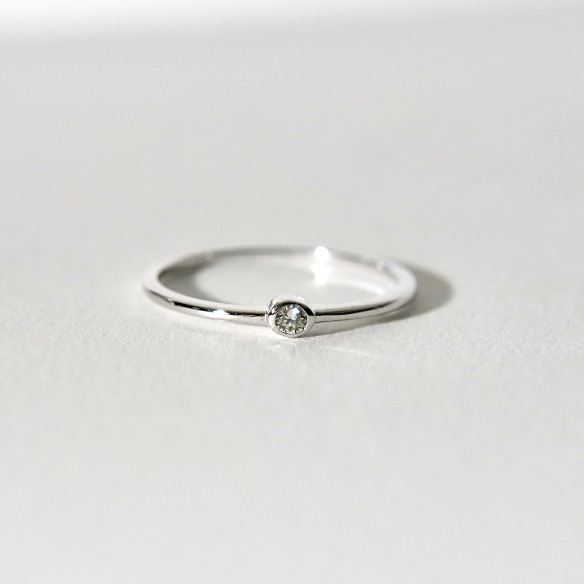 Dainty Single Diamond Ring