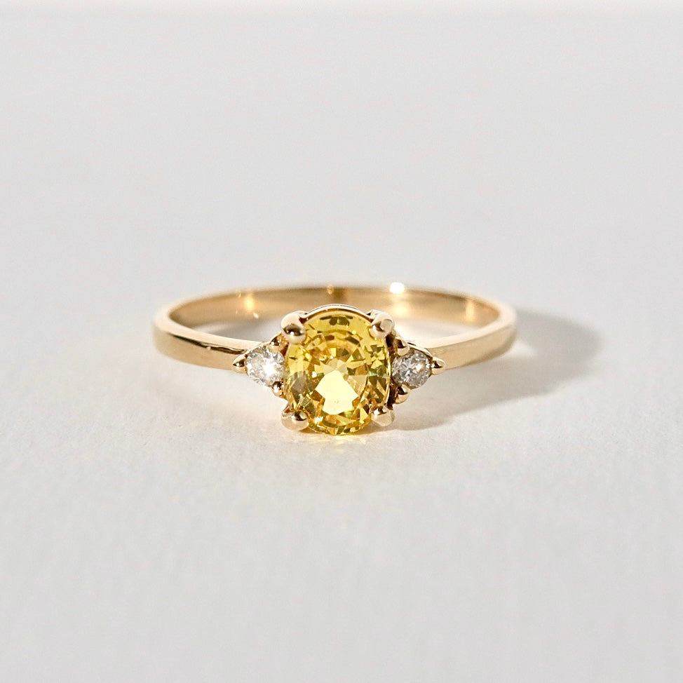 Lemon Yellow Sapphire Lover Rings