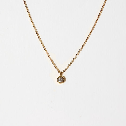 Diamond Drop Pendant Necklace