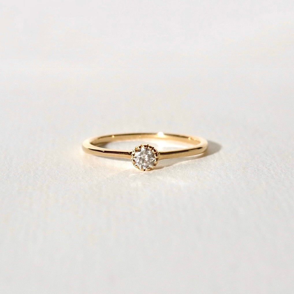 Single Diamond Clementine Ring