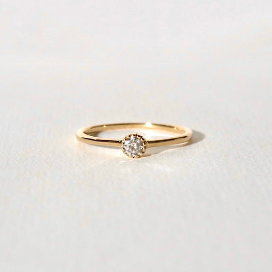 Single Diamond Clementine Ring