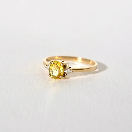 Lemon Yellow Sapphire Lover Rings