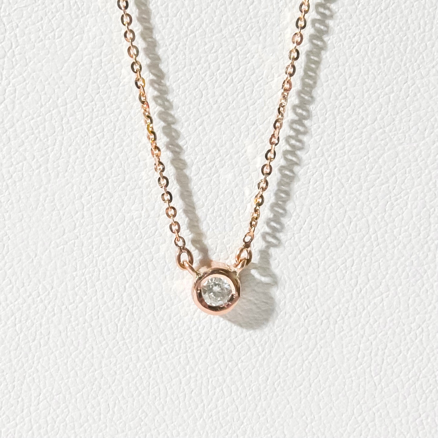 Diamond in Rose Gold Pendant Necklace